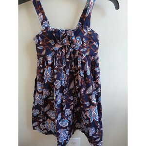 NWT Janie and‎ Jack Girls Blue Floral Dress Size 8 Cotton